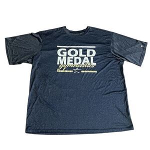 Gold Medal Gymnastics Men's Navy Dry fit T-Shirt 3XL